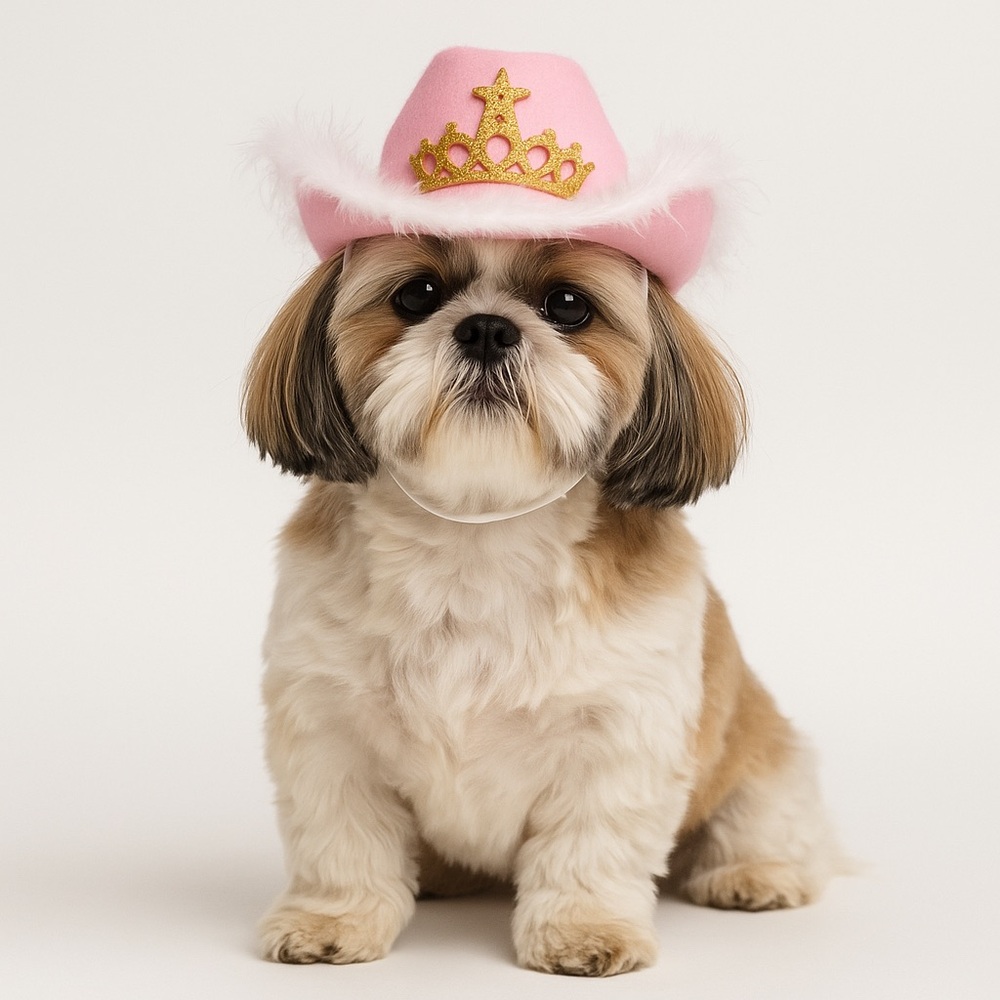 Doggy Parton Pink Cowgirl Tiara Hat Small Dog Rodeo Costume Festival Outfit NWT